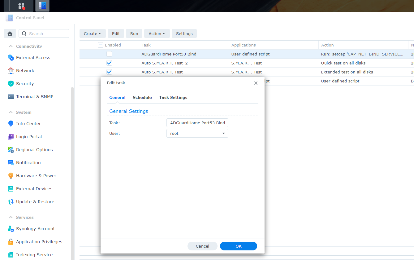 Creating a new task