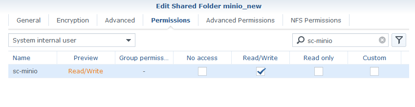 Setting folder permissions